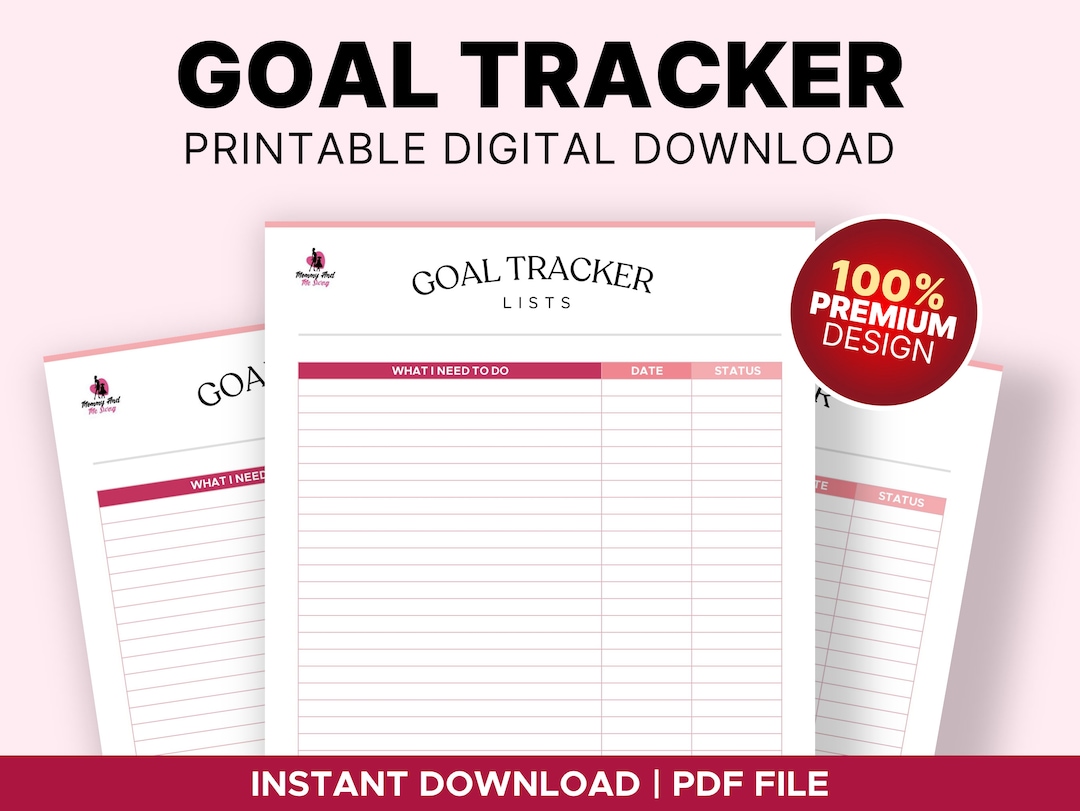 Printable Goal List.pdf Goal Planner Printable, Goal Tracker, Goal Setting, Goal Worksheet ...