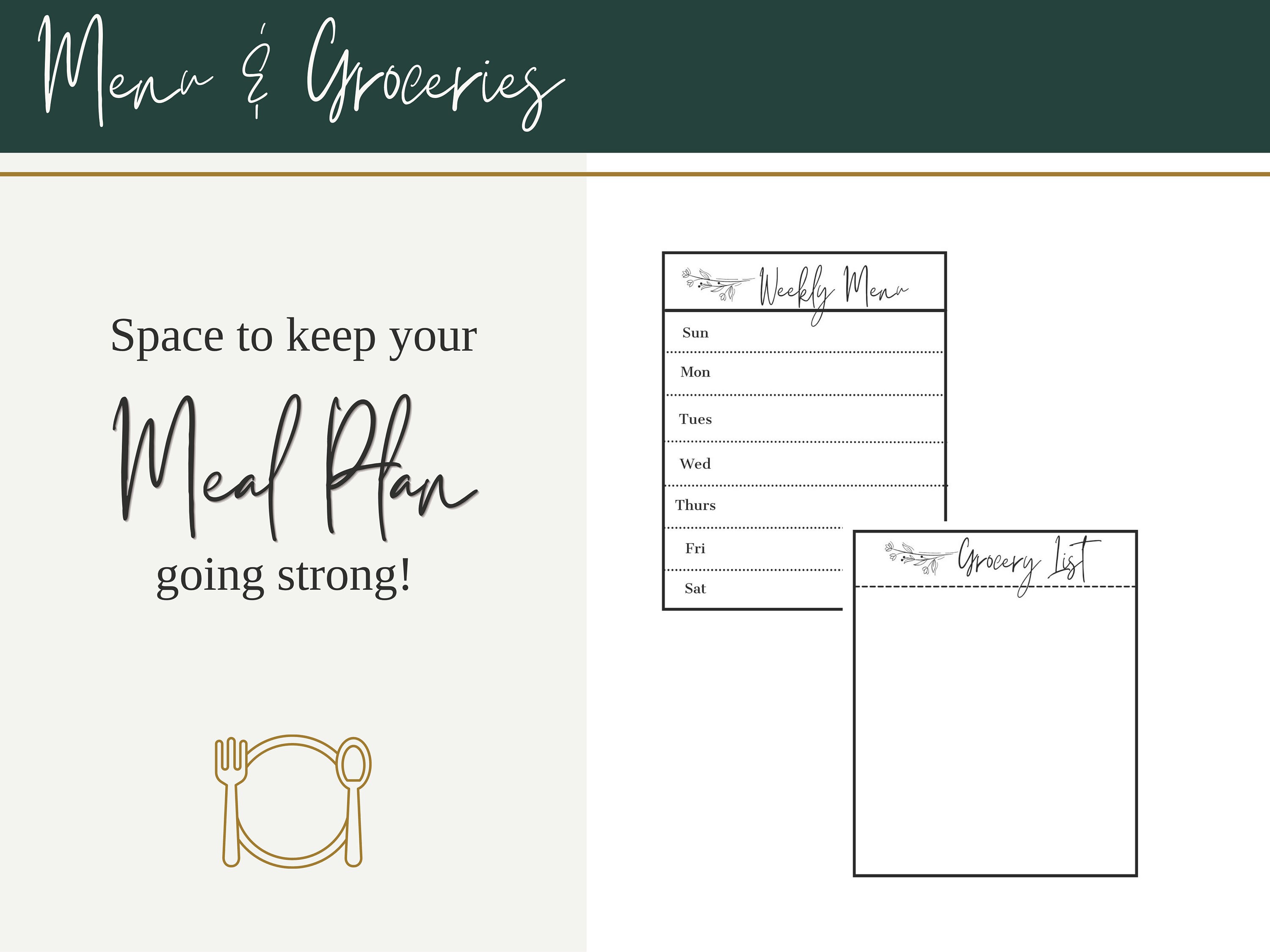 Command Center Printable Minimalist Home Management Family Organizer ...
