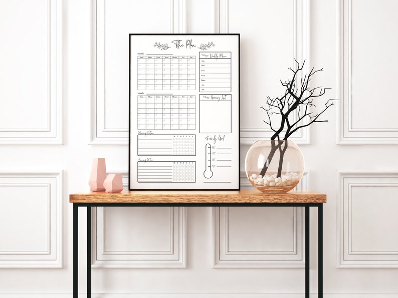 Command Center | Printable | Minimalist | Home Management | Family ...