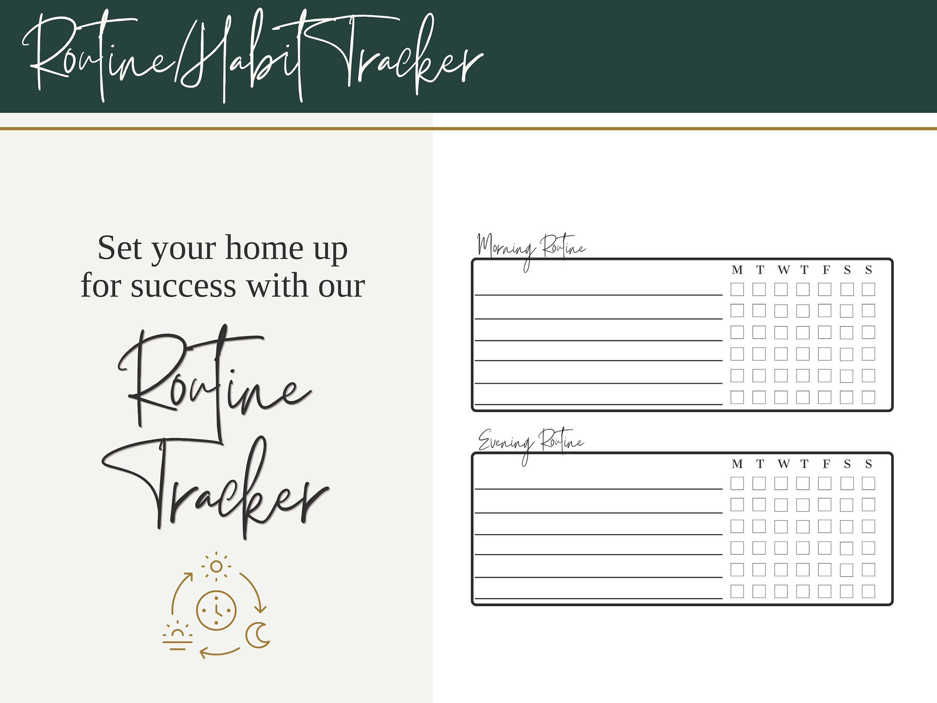 Command Center Printable Minimalist Home Management Family Organizer ...