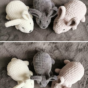 Modello all'uncinetto baby simpatico coniglio Peluche coniglietto all'uncinetto Amigurumi tutorial di giocattoli coniglio realistico