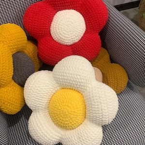 Crochet pattern cute flower pillow Crochet plush toy Amigurumi stuff toys tutorial rainbow room decor