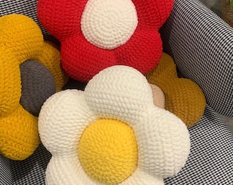 Crochet pattern cute flower pillow Crochet plush toy Amigurumi stuff toys tutorial rainbow room decor