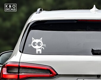 Cat Car Decal, Cat Car Sticker, Kitty Decal