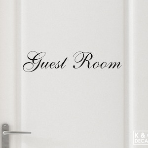 Guest Room Door Decal, Guest Room Vinyl, Guest Room Door Sticker, Guest Room