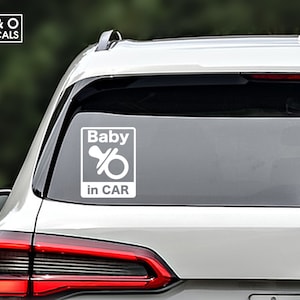 Baby In Car Decal, Baby In Car Sticker, Baby On Board Decal