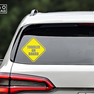 Toddler On Board Decal, Toddler on Board Sticker, Child safety sticker