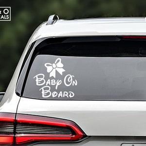 Baby Girl On Board Car Decal, Baby On Board Car Decal