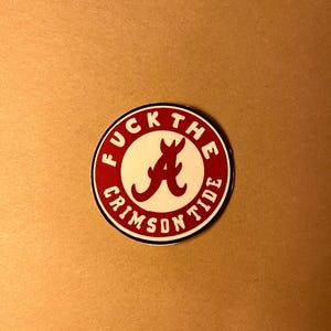 Autocollants imperméables en vinyle F* the Crimson Tide (parodie Université de l'Alabama)
