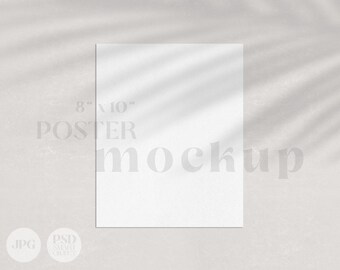 May include: A white poster mockup with the text "8" x "10" POSTER mockup" on a white background with shadows.