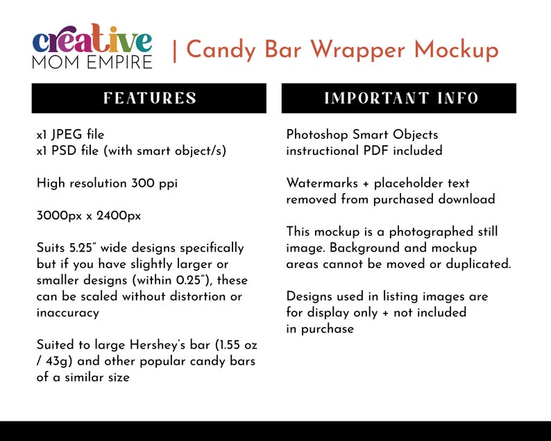 Object Rashed Wrapper Bar Fall Candy Bar Wrapper Mockup, 2 Flat Chocolate Wraps Photo Mock ...