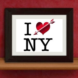 Kocham Nowy Jork Strzałka Logo PNG wektor ściana sztuka wystrój domu miejski nowoczesny wydruk manhattan wydruk newyorker plakat