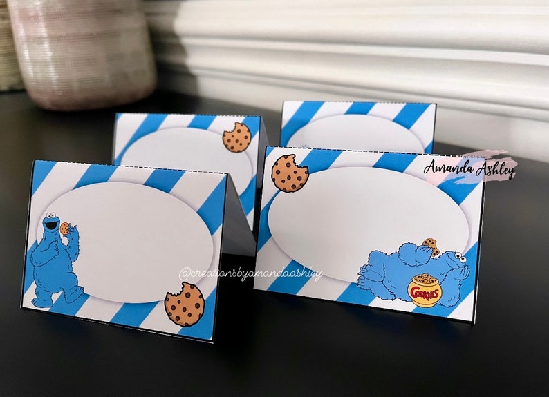 Cookie Monster Food Tents, Sesame Street Food Labels, Elmo Birthday ...