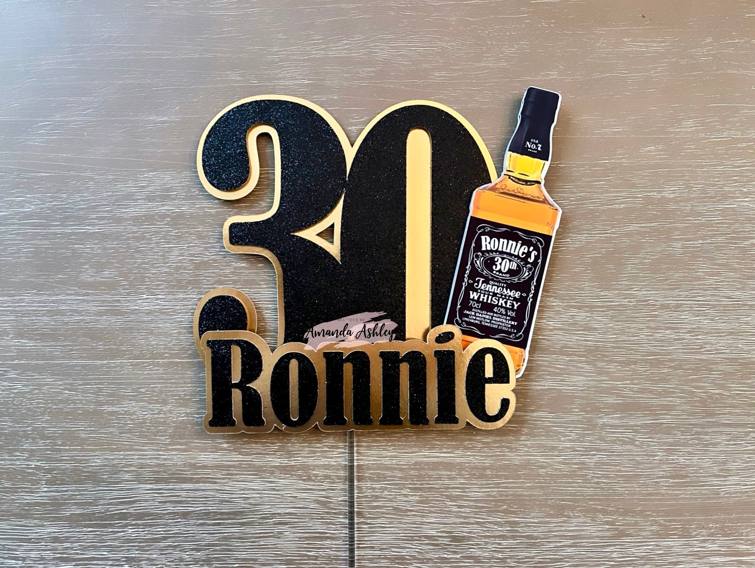 Whiskey Cake Topper Jack Daniel Cake Topper Custom Cake Etsy