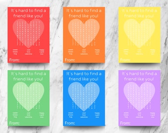 Printable Rainbow Word Search Valentine, School Valentine, Valentine's Day Card, Rainbow Valentines Day Activity Cards, Instant Download