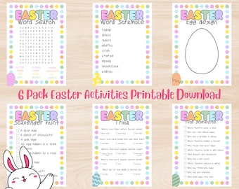 Printable Easter Games Bundle,  Easter Activities, Easter Party Games, Easter Games for Kids, Adults, Easter Family Games, Instant Download