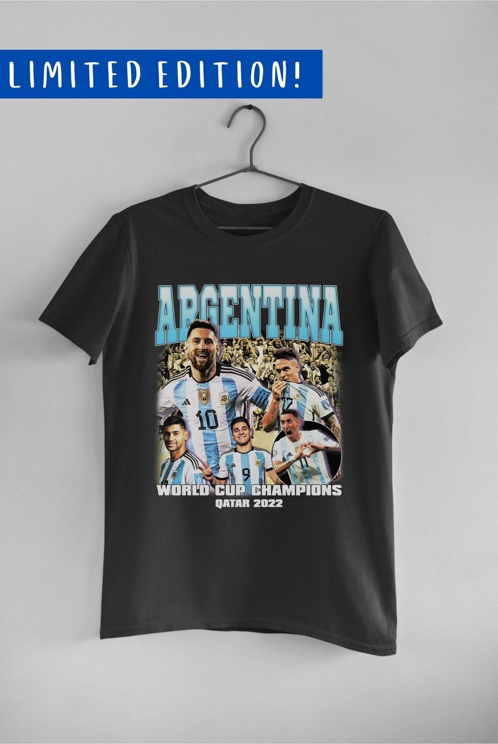 Discover Argentina World Cup Champions T-Shirt, World Cup 2022 T-Shirt, Football Qatar T-Shirt, Messi T-Shirt