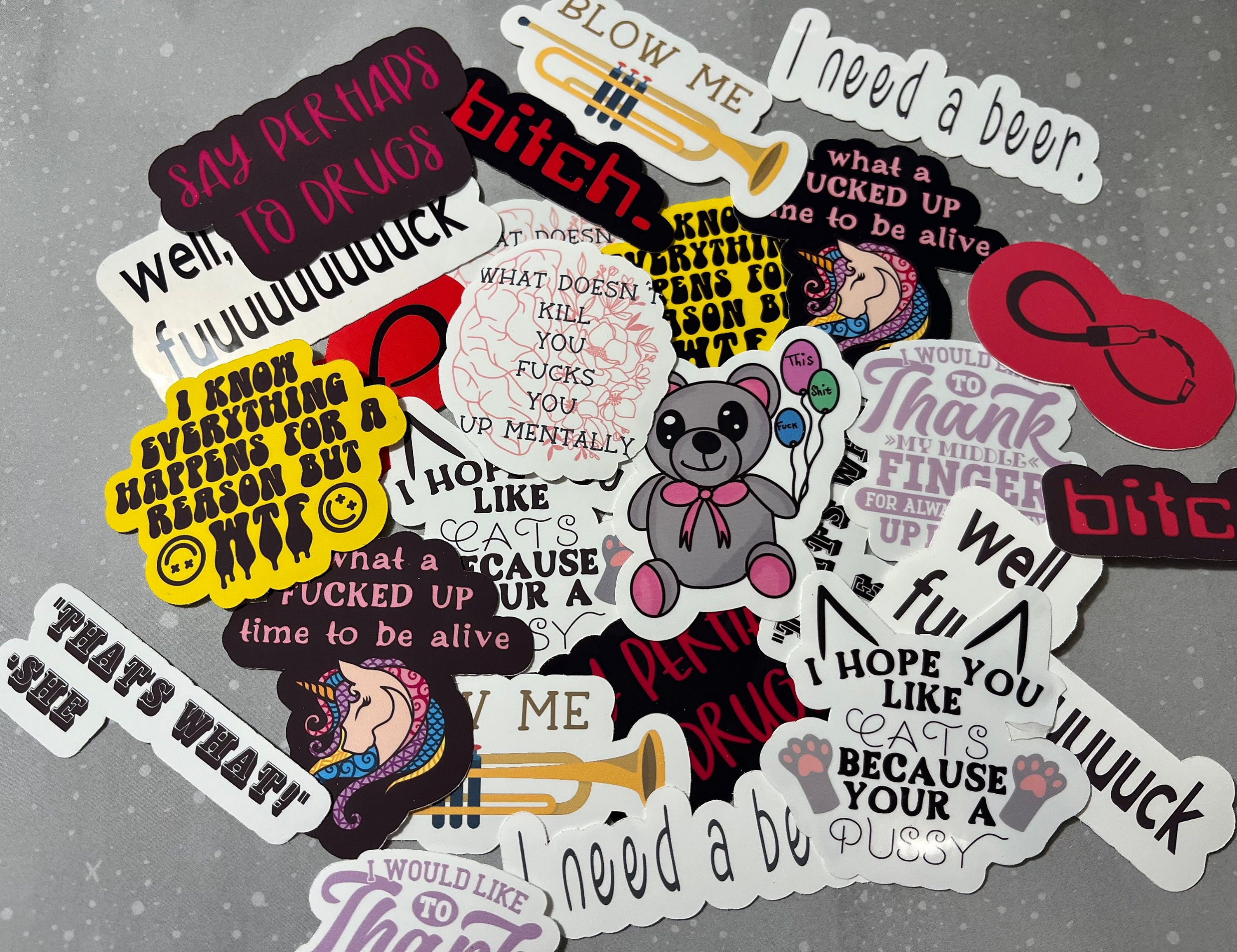 Inappropriate Sticker Pack Inappropriate Gifts Funny Gifts Etsy