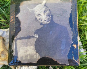 Creepy witch box mini apothecary.  Vintage gothic- trinket stash jewelry box.