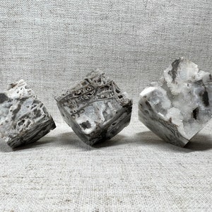 Natural Druzy Sphalerite Geode Cube - You Choose - Heptahedron and Angle Set