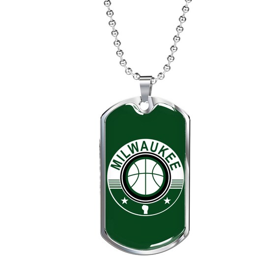Basketball dog tag necklace sale