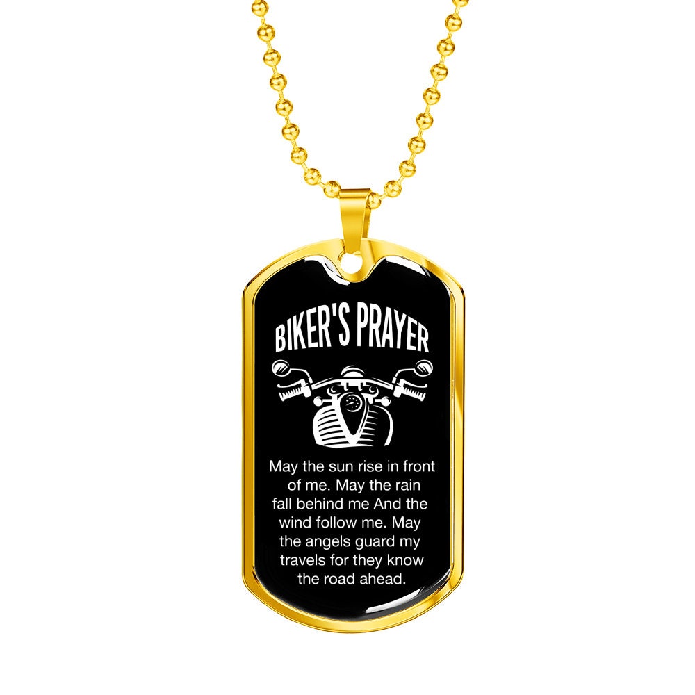 Bikers prayer best sale necklace