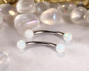 Eyebrow Rings G23 Titanium Eyebrow Piercing Jewelry Curved Barbell 16g Belly Button Ring Belly Rings Navel Ring Rook Daith Earrings Lip Ring