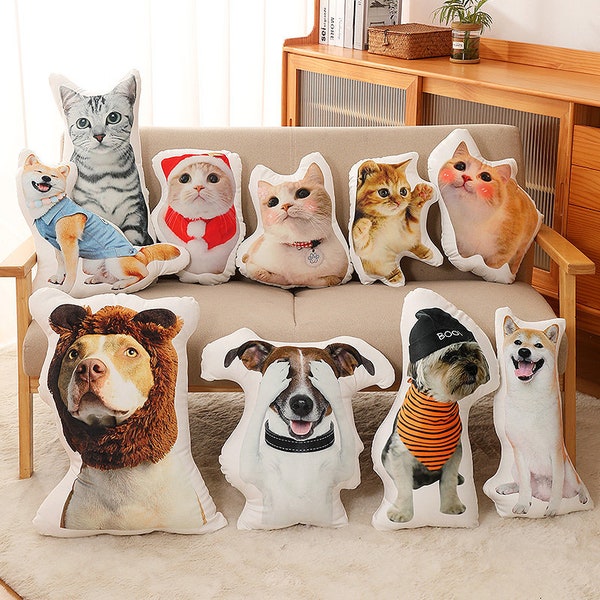 Custom Pet Pillow | Cat Pillow+Blanket  | 3D Pillow by Pet Photo Pet Cat Pillow Custom | Personalized Pet Pillow