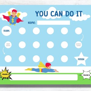Reward Chart for Boys, You Can Do It Printable Daily Chore Chart ...