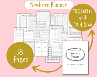 Pianificatore neonato, Tracker neonato, Registro giornaliero del bambino, Regalo per la nuova nascita, Libro per neonati, Pacchetto pianificatore per neonati, Diario neonato, Registro giornaliero del bambino