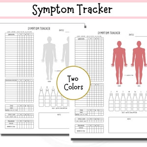 Chronic Illness Symptom Tracker, Digital Download, Medical Symptom Journal, Weekly Symptom Chronic Disease Tracker.