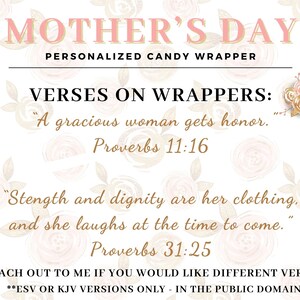 Mother's Day Candy Bar Wrappers, Candy Bar Wrappers, Gift for Mom ...