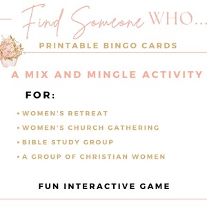 Christian Women's Bingo Game: Church Fellowship Icebreaker (digital ...