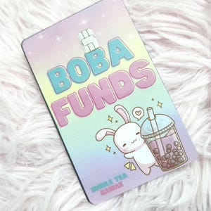 Boba Funds Kreditkartendesign - Boba Lovers - Kawaii Kartendesign