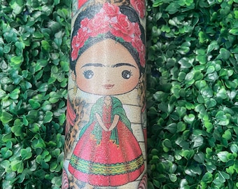 Frida Concha's y Cafecito Glitter Tumbler