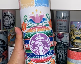 Cafecito y Chisme Tumbler | Starbies Tuimelaar | Sublimatie Tumbler | Cafecito-beker