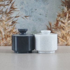 Title: Marble 3.5 oz salt cellar, Trinket Box, and 7.62 x 7.62 CM Kitchen décor for counter Mason Salt Pepper Bowls salt container