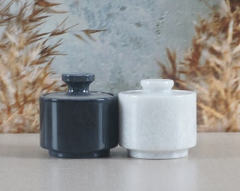 Title: Marble 3.5 oz salt cellar, Trinket Box, and 7.62 x 7.62 CM Kitchen décor for counter Mason Salt Pepper Bowls salt container