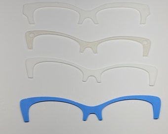 NEW COLORS!!!! Solid Color Pair Compatible 3D Printed Magnetic Glasses Brow Topper with Magnets INSTALLED