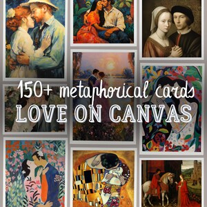 Más de 150 Cartas de Arte Romántico Metafórico, Obras Maestras Artísticas, cartas de sistema contemplativo, tarot, cartas de metáfora, herramienta de terapia, cartas de oráculo