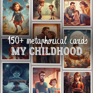 150+ Digital Metaphoric associative cards, Childhood Trauma,  Childhood Healing, Oracle cards, Therapy tool, , Family Therapy, tarot