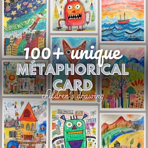 Mais de 100 cartas associativas metafóricas digitais, cartas do sistema contemplativo, dom da psicologia, tarô, cartas metafóricas, ferramenta de terapia, oráculo