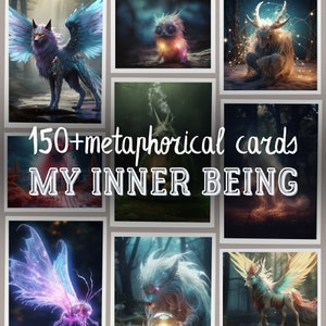 Mein Inneres Sein: 150+ Metaphorische Karten, Assoziationskarten, kontemplative Systemkarten, Geschenk der Würfelpsychologie, Tarot, MAC, Therapie-Werkzeug