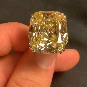 Yellow Cushion CZ Stone Wedding Bridal Ring, 925 Silver Solitaire Gemstone Ring, Women&#39;s Cocktail Party Wear Ring, Engagement Ring For Her