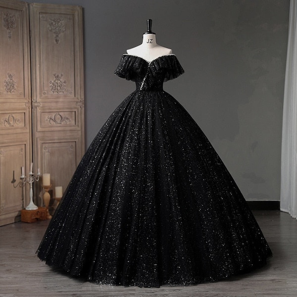 black off the shoulder bridesmaid dress Simple A line Velvet B034 fabric_Satin Color:Black and Pink Hellymoon Women Black Corset