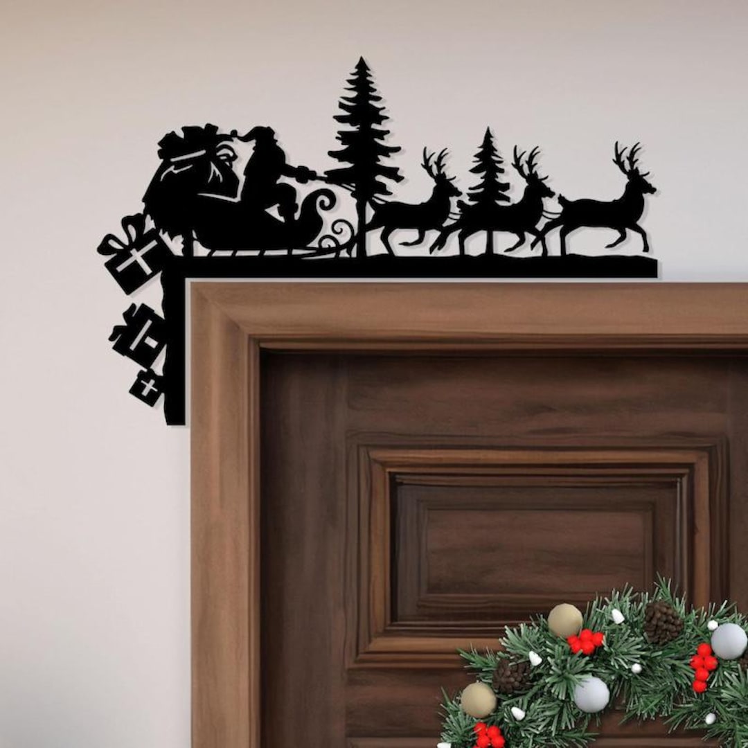 2-pack Christmas Door Corner Decor - Etsy