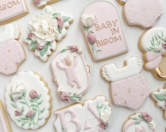 Biscotti/bomboniere di zucchero Baby in Bloom