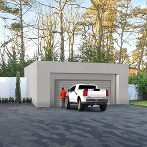 22x25 Modern 2 Car Garage - Functional and Sustainable Design - Architectural Plans - 2 Car Garage Blueprint Digital PDF