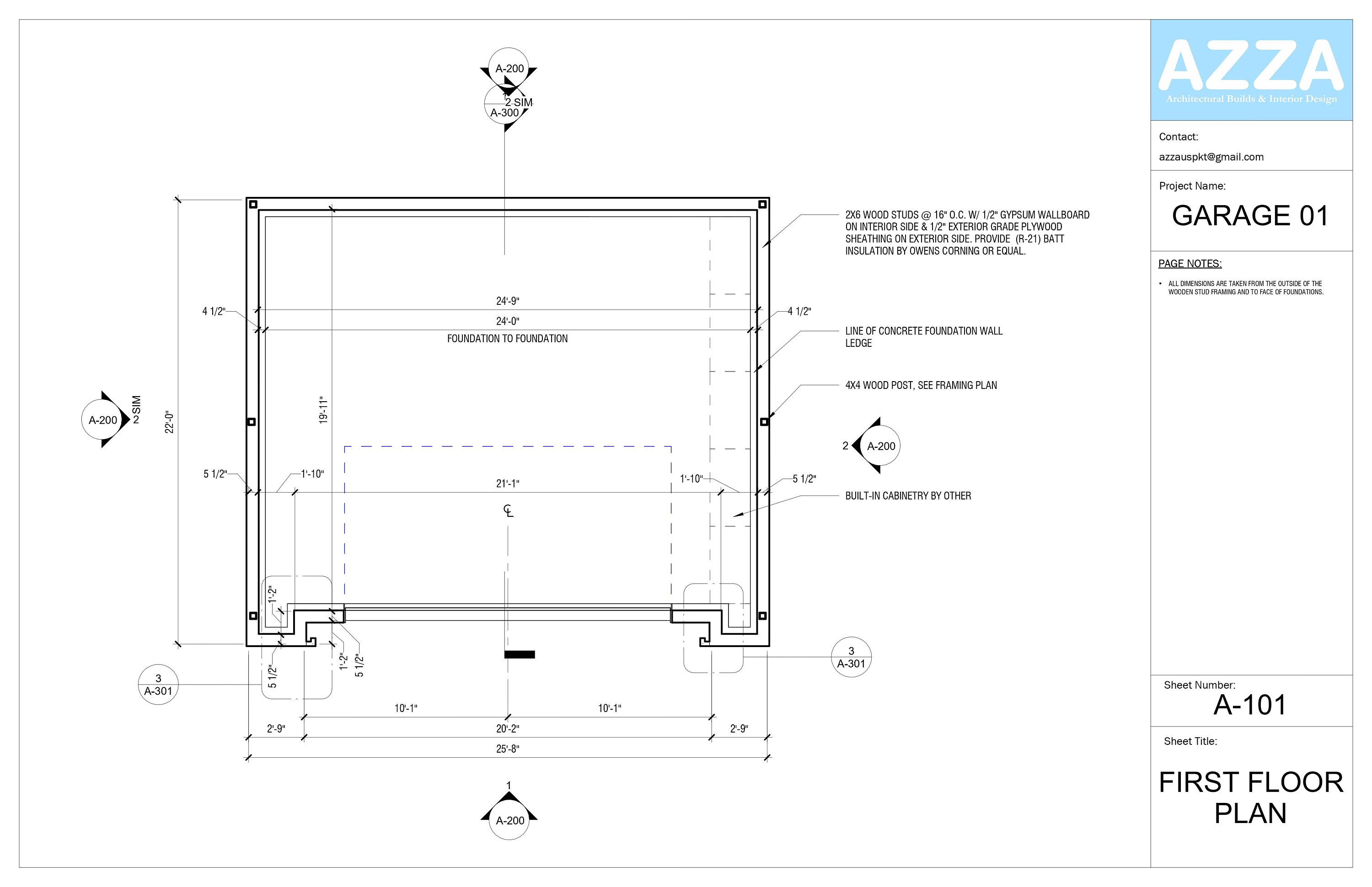 22x25 Modern 2 Car Garage - Functional and Sustainable Design