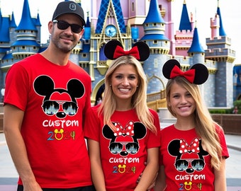 Custom Disneyworld Shirts, Personalized Disney Trip T Shirts, Mickey Mouse T -Shirt, Customized Family Trip TShirts, Gifts for Kids